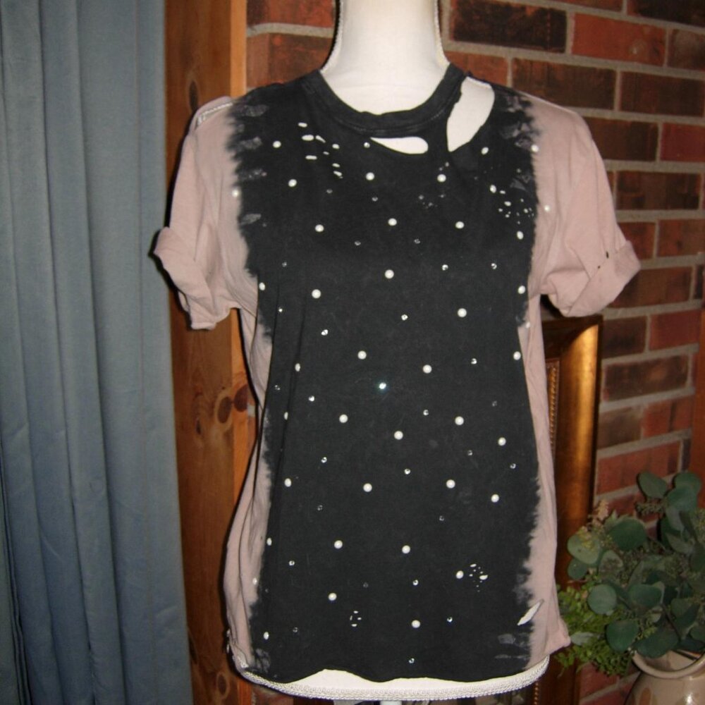 Gilded Intent Embellished Glitz T-Shirt S
